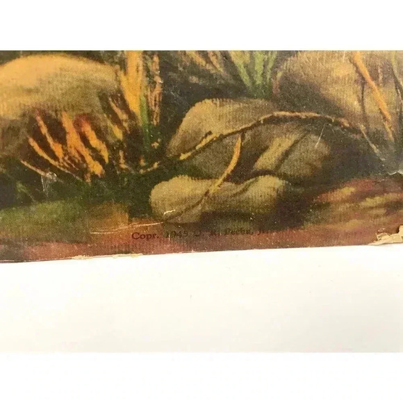 VTG Mid-Century Print Twilight Valley by Kenset 1945 Unframed 24"x28" - Picture 8 of 12